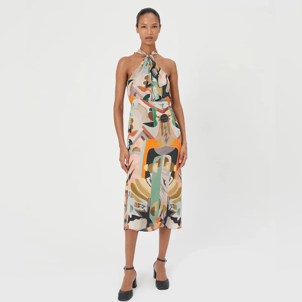 Chufy Multicolor‎ Halter Neck Women Dress size S